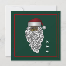Anpassningsbar African American Black Santa Julkort