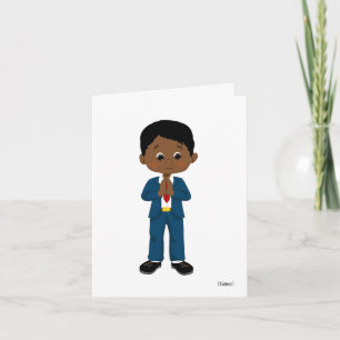 Anpassningsbar African-American Boy Heliga Communi Kort