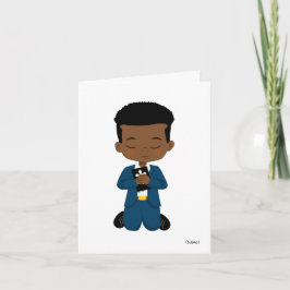 Anpassningsbar African-American Boy Heliga Communi Kort