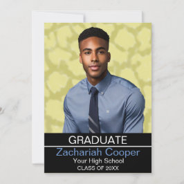 Anpassningsbar African American Male Photo Student Inbjudningar