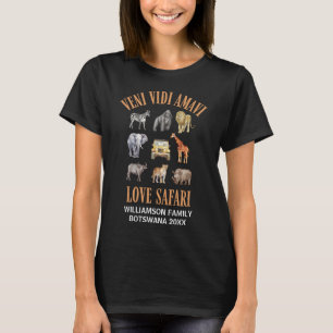 Anpassningsbar Afrika VENI VIDI AMAVI Family Safar T Shirt