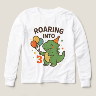 Anpassningsbar Age Dino Birthday Kids Tee, Hoodie T Shirt