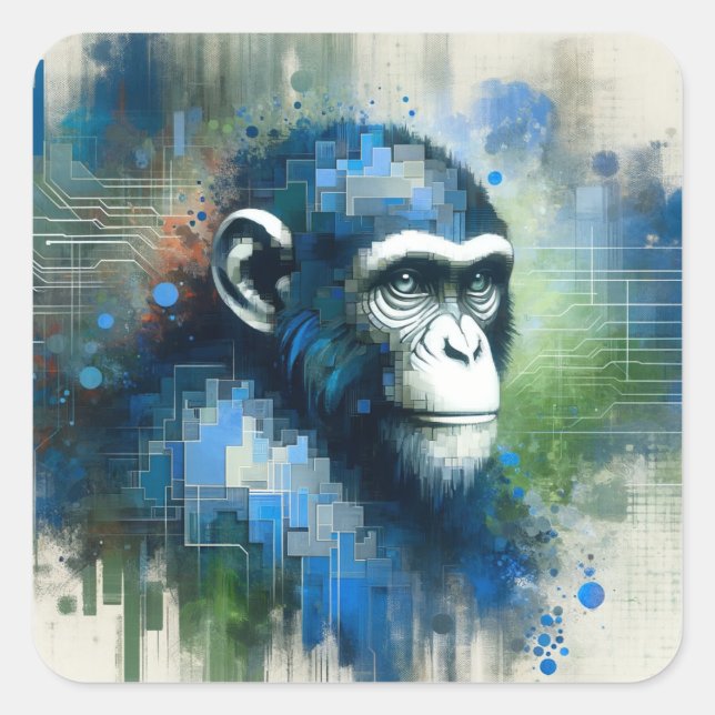 Anpassningsbar AI Basic-etikett Fyrkantigt Klistermärke (Framsida)