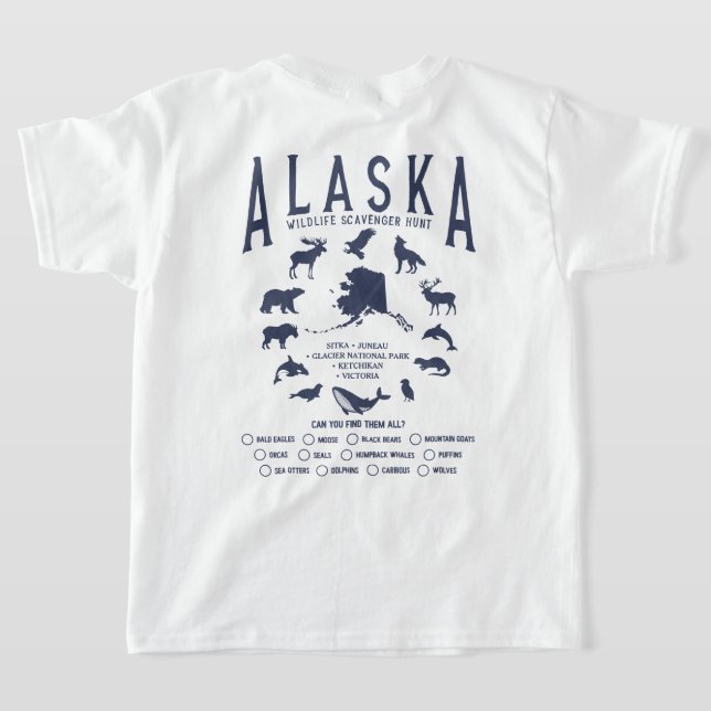 Anpassningsbar Alaska Family Cruise Wildlife Spott T Shirt (Laydown baksida )