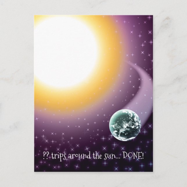 Anpassningsbar Ålder Orbit runt Sol Vykort (Framsida)