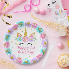 Anpassningsbar Ålder Unicorn Birthday Plate
