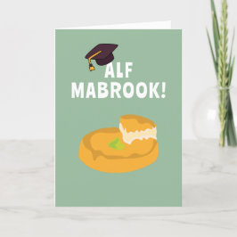 Anpassningsbar Alf Mabrook Knafeh arabiskt Student Tack Kort