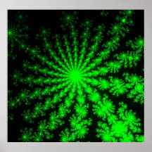 Anpassningsbar Alien Fractal Burst Poster