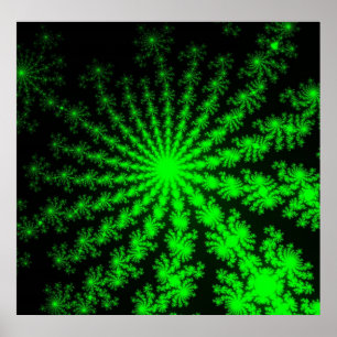 Anpassningsbar Alien Fractal Burst Poster