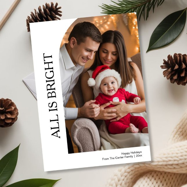 Anpassningsbar alla är Bright Julhälsningar för fa Julkort (Skapare uppladdad)