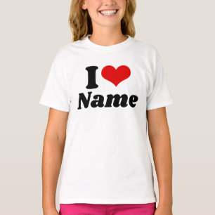 Anpassningsbar Alla hjärtans dag Jag älskar hjärta T Shirt