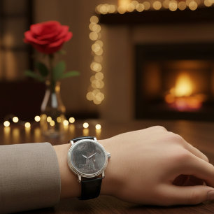 Anpassningsbar Alla hjärtans dag Romantiskt par Fo Armbandsur