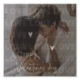 Anpassningsbar Alla hjärtans dag Romantiskt par Fo Fototryck