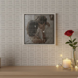 Anpassningsbar Alla hjärtans dag Romantiskt par Fo Kakelplatta