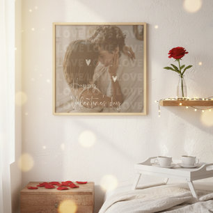 Anpassningsbar Alla hjärtans dag Romantiskt par Fo Poster