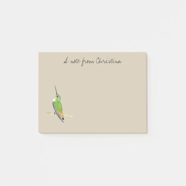 Anpassningsbar Allen's Hummingbird Post-it Notes Block (Framsida)