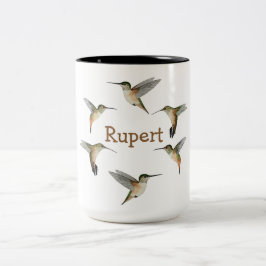 Anpassningsbar Allens Hummingbird tvåtonkaffe Mugg