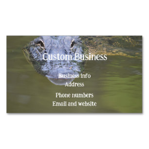 Anpassningsbar Alligator Swamp Animal Wildlife Nat Magnetiska Visitkort