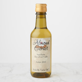Anpassningsbar Almond Extract Oil Label Vinetikett