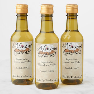 Anpassningsbar Almond Extract Oil Label Vinetikett