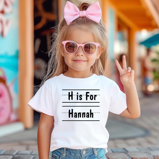 Anpassningsbar Alphabet Namn första dagen av försk T Shirt (Skapare uppladdad)