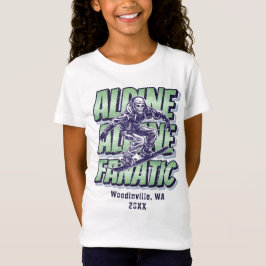 Anpassningsbar Alpine Snowboarding-plats Namn T Shirt
