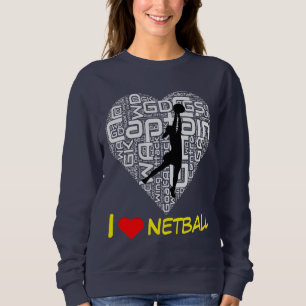 Anpassningsbar älskar jag hjärtaNetballjumper T-shirt