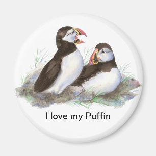 Anpassningsbar "älskar jag min Puffin", gulliga Magnet
