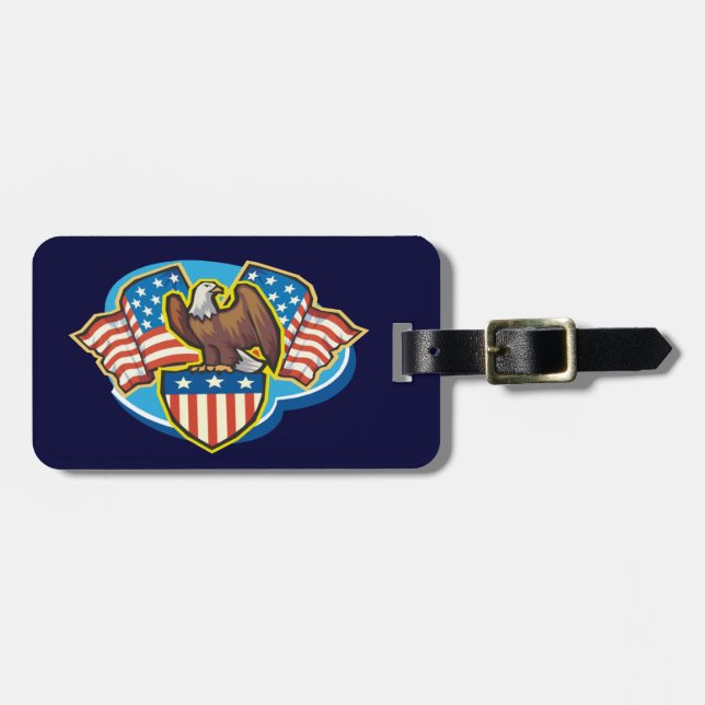 Anpassningsbar American Eagle Luggage Tag Bagagebricka (Horisontell Framsida)