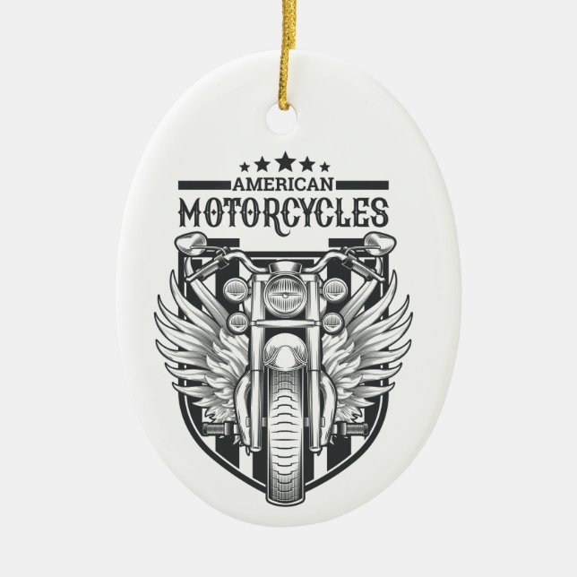 Anpassningsbar: "American Motocles" ornament (Framsidan)