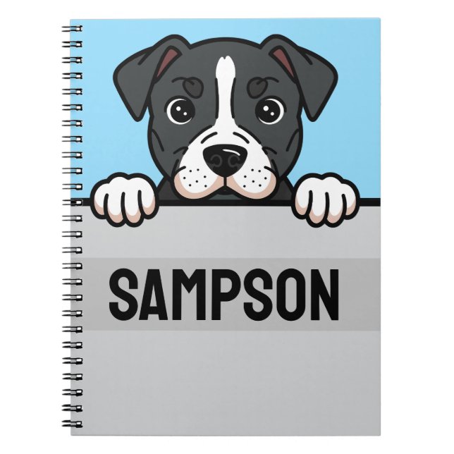 Anpassningsbar Amstaff från American Stafford Terr Anteckningsbok (Framsidan)