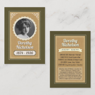 Anpassningsbar Ancestor Trading Card, familje- och