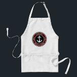 Anpassningsbar Anchor & Rope Kapten Boat eller Nam Förkläde<br><div class="desc">En Anpassningsbar Naval Anchor and Rope Design med Personlig Kapten eller annan Titel och din Namn eller annan anpassningsbar i flottan Red på en Vuxen BBQ Chef Apron. Gör en underbarare gåva och konversation biet för vilken tillfälle som helst.</div>