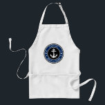 Anpassningsbar Anchor & Rope Kapten Boat eller Nam Förkläde<br><div class="desc">En Anpassningsbar Naval Anchor och Rope Design med Personlig kapten eller annan titel och Er Namn eller annan anpassningsbar i marinblå på Vuxen BBQ Chef Apron. Gör en underbar gåva och konversation till biet för tillfälle.</div>