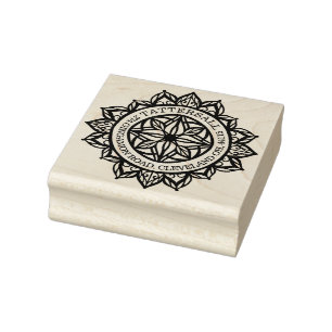 Anpassningsbar Andlig Holistic Mandala Lotus Adres Stämpel