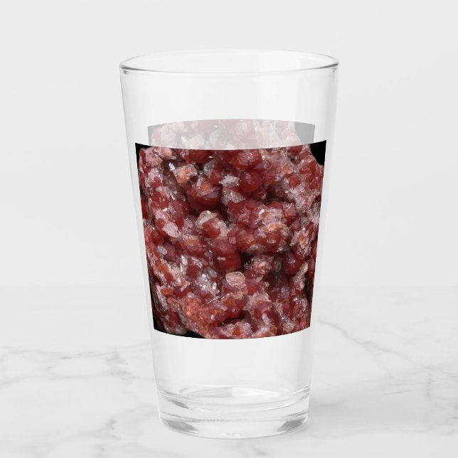 Anpassningsbar Andradit Granat och Calcit Kristall Glaskopp (Framsida)