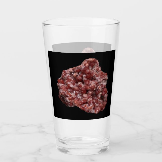 Anpassningsbar Andradit Granat och Calcit Kristall Glaskopp (Framsida)