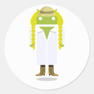 Anpassningsbar Android Runt Klistermärke