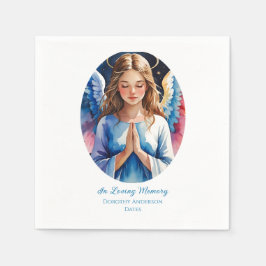 Anpassningsbar Angel Memorial Papper Napkins Pappersservett