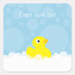 Anpassningsbar Anka Shower Stickers Fyrkantigt Klistermärke