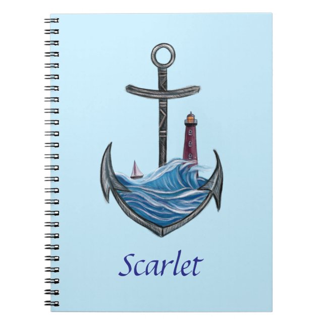 Anpassningsbar ankarpunkt och fyr (version 3) anteckningsbok (Framsidan)