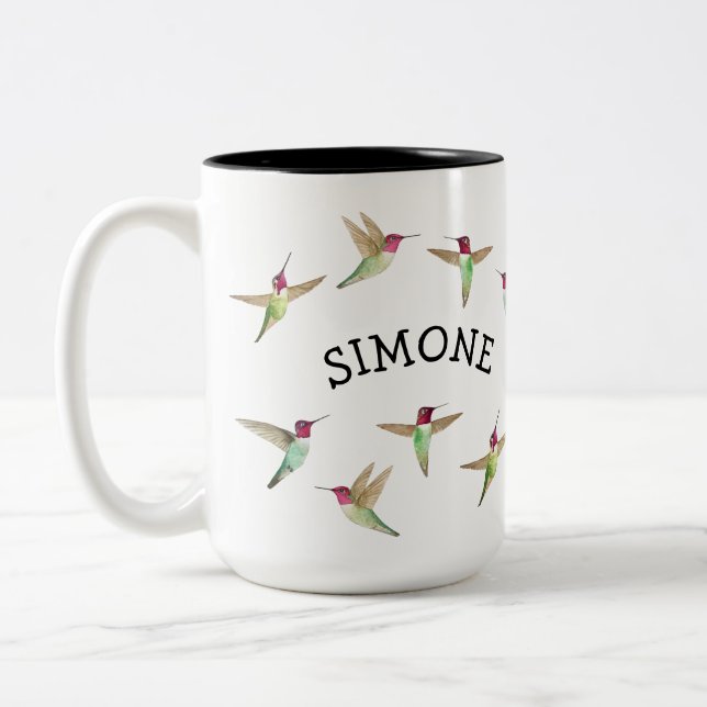 Anpassningsbar Anna Hummingbird Två-Tonad Mugg (Vänster)