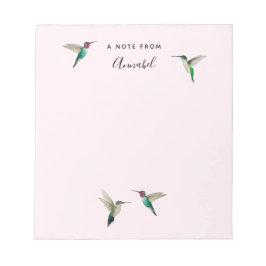 Anpassningsbar Anna's Hummingbird Anteckningsblock