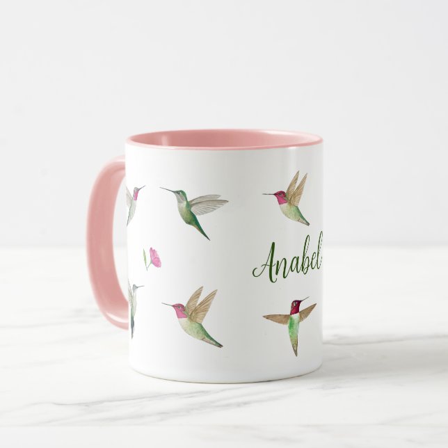 Anpassningsbar Anna's Hummingbird Mugg (Framsida vänster)