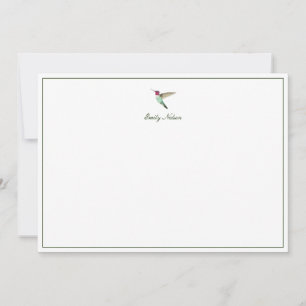 Anpassningsbar Anna's Hummingbird Note Card Anteckningskort