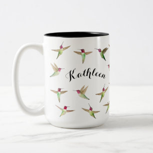 Anpassningsbar Anna's Hummingbird Två-Tonad Mugg