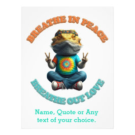 Anpassningsbar Anpassa Boho Bearded Dragon Hippie Fototryck