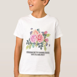 Anpassningsbar Anpassa fotopatteckningstext Slogan T Shirt