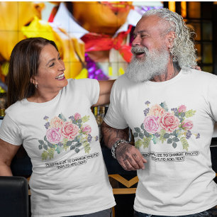 Anpassningsbar Anpassa fototeckning Text citat Uni T Shirt