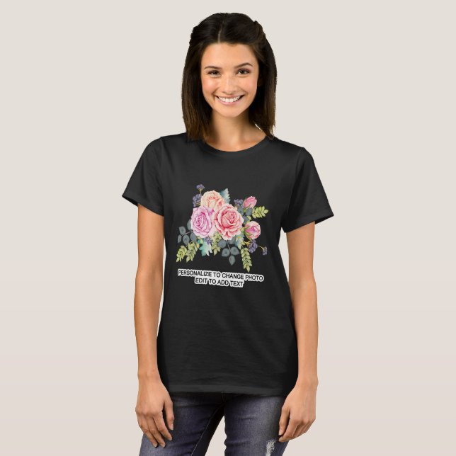 Anpassningsbar Anpassa Mörken för fototeckning av  T Shirt (Hel framsida)